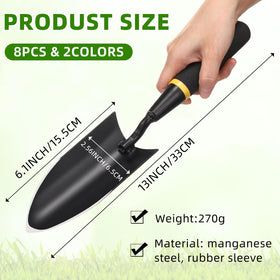 Leriton carbon steel trowel head close-up showing a sharp V blade