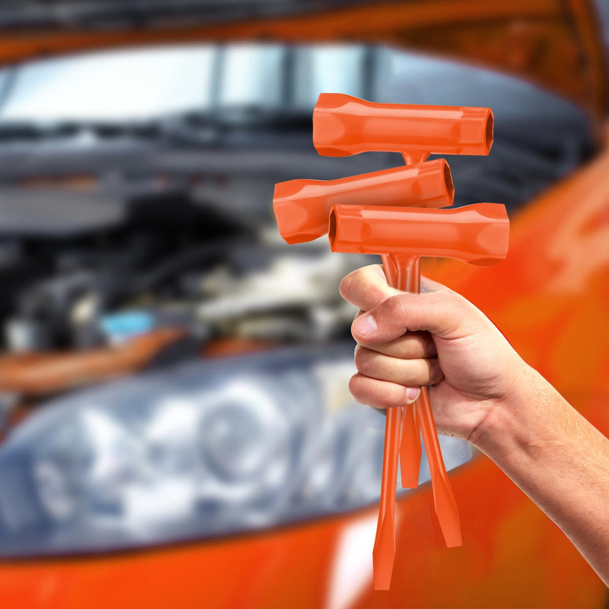 Leriton chainsaw wrenches ready to stay in a toolbox for quick access.