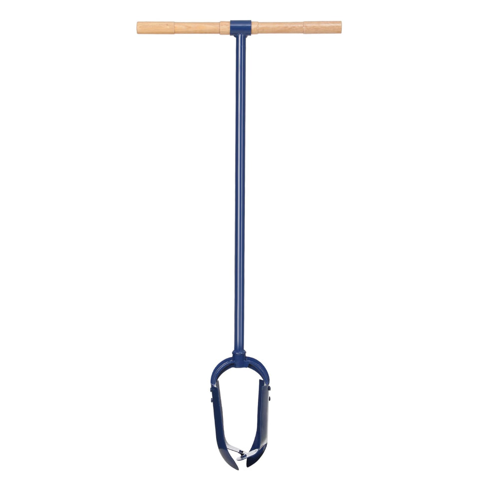 Leriton Hand Auger post-hole digger 46-inch in action for quick fence post setup.