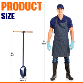 Leriton hardened steel blade provides durable digging power for sturdy holes.