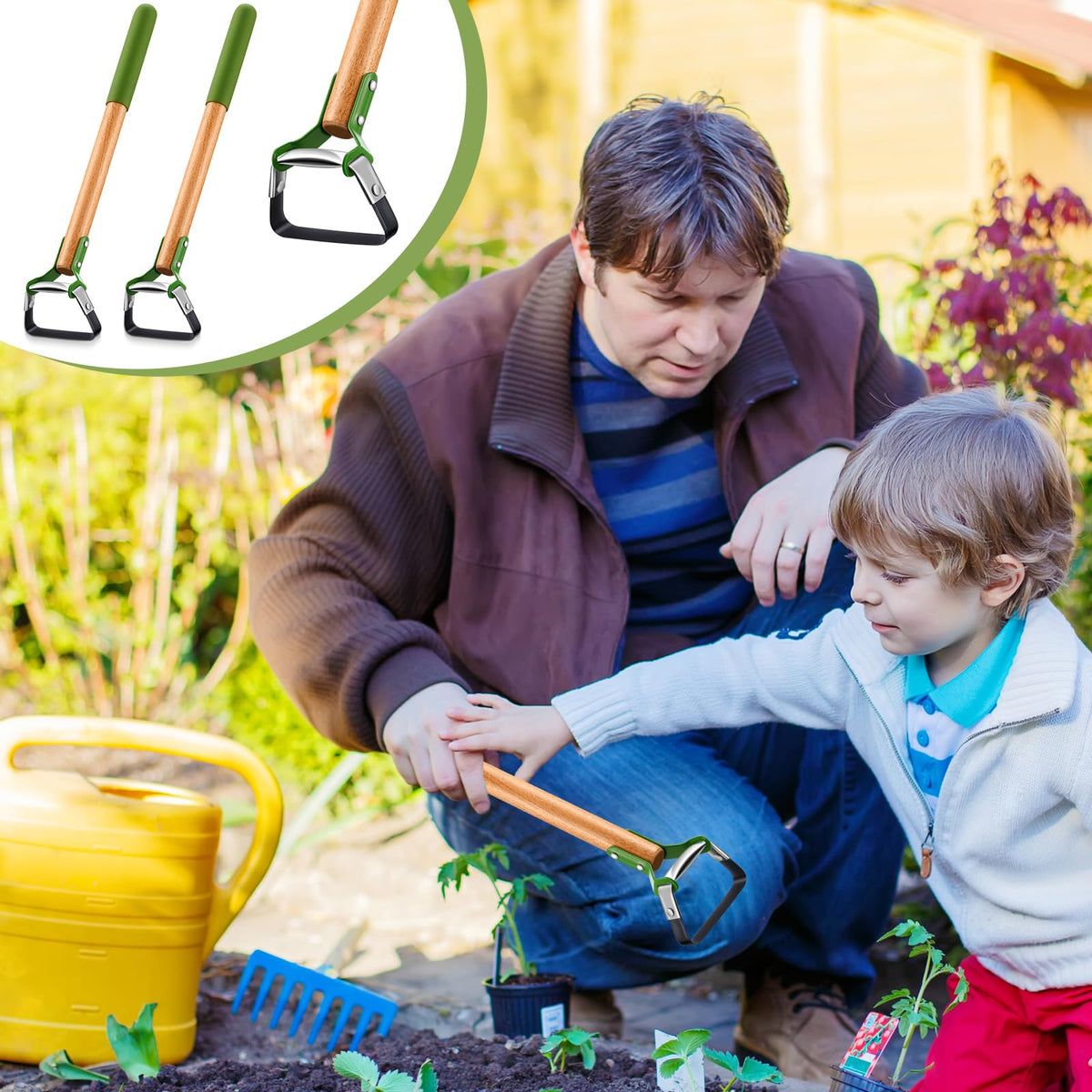 Leriton multipurpose garden-tool in action demonstrates versatile tasks across beds and lawn.