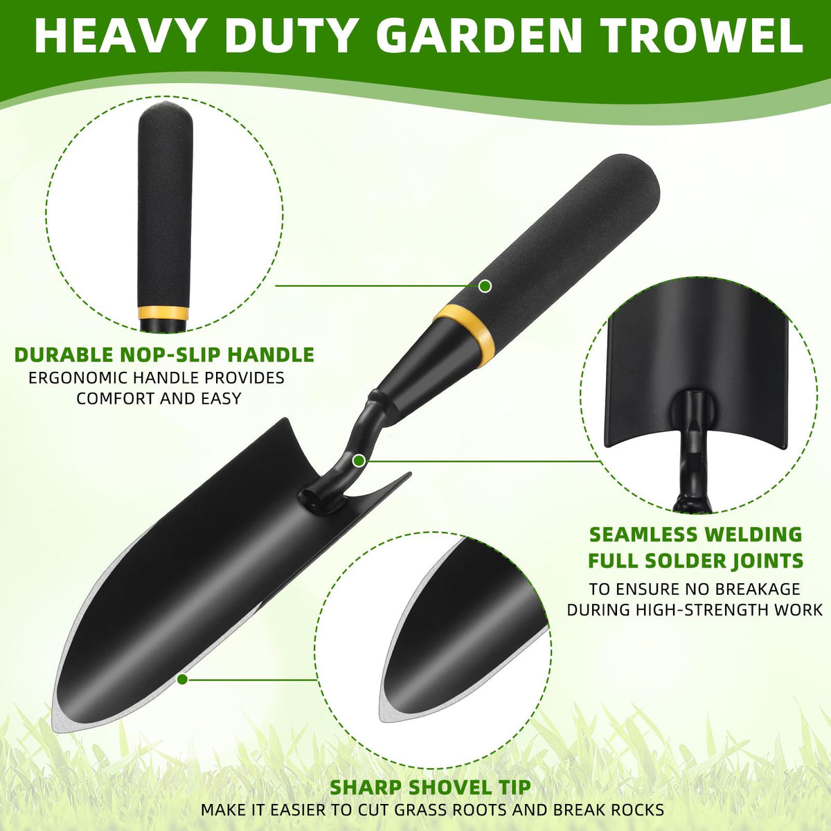 Leriton resin rubberized handle close-up for comfortable grip