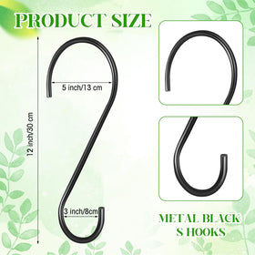 Leriton 12-inch S-hooks ideal for bird feeders and garden lanterns