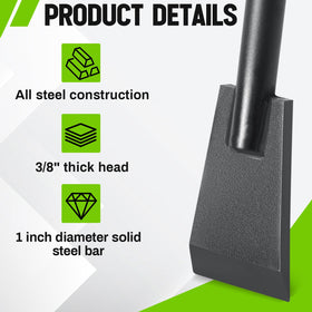 Leriton solid steel bar 1in diameter provides strong leverage