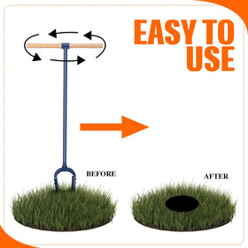 Leriton T-handle grip design reduces fatigue during long digging sessions.