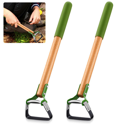 Leriton two-pcs mini garden hoes set ready for quick weeding and sturdy back-up versatility.