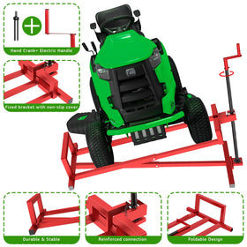 LESANM Lawn Tractor Service Platform enables undercarriage access with ease.