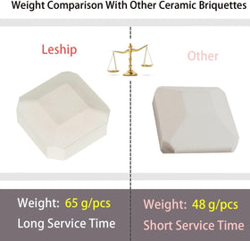 Leship briquettes provide uniform heat distribution across the grill