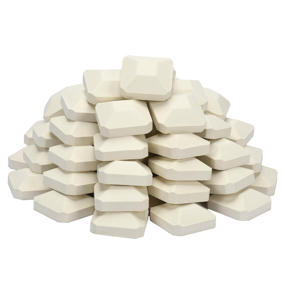 Leship ceramic briquettes 50 piece coverage for even heat across the grill surface