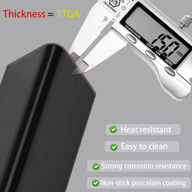 Leship flavorizer bars enjoy easy cleaning thanks to a smooth porcelain enamel surface