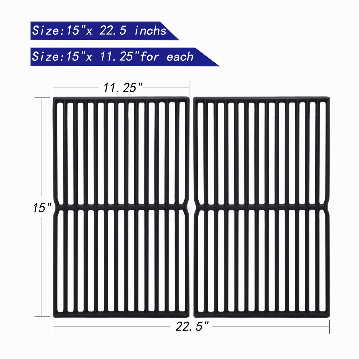 Leship cast iron grill grates offer strong sear marks and heat retention