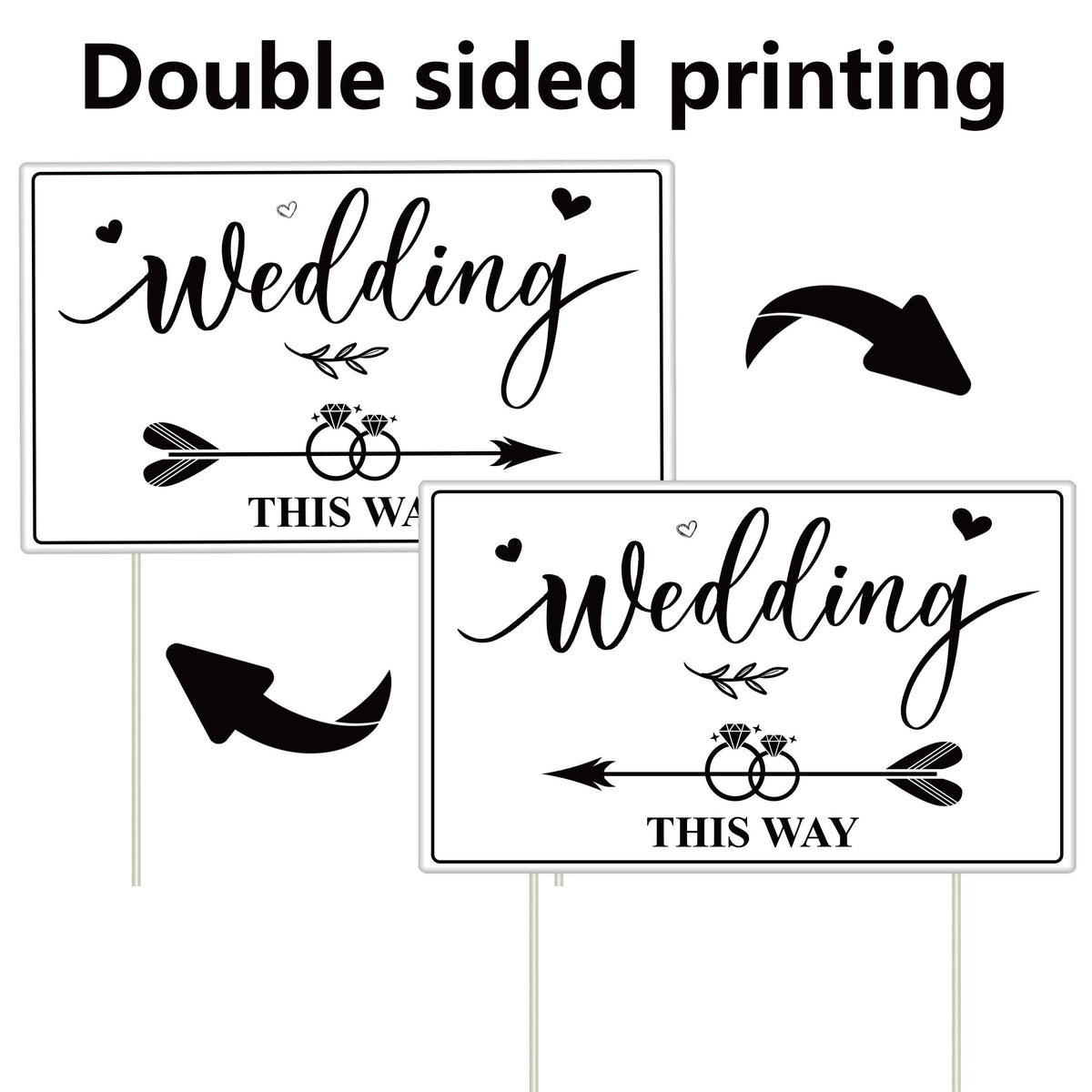 Lesnala yard sign with stakes in wood-tone design for outdoor or indoor use.