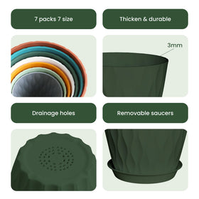 LESOASIS 5.5-inch planter with tray great for patio herbs.