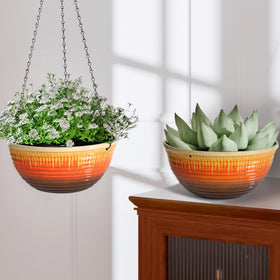 Hanging planter from LESOASIS with rust-resistant chains for easy mounting