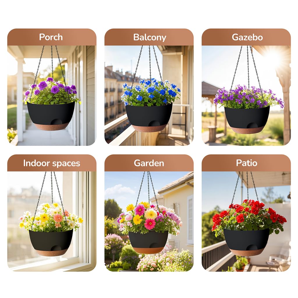 LESOASIS Hanging Planter Porch Balcony Garden versatility elevates your display.