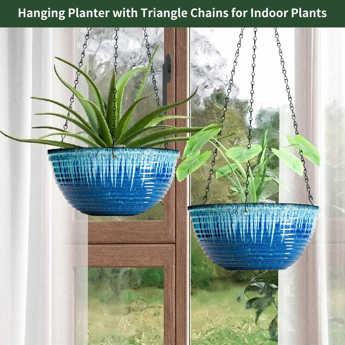 lesoasis lightweight pp hanging planter for easy indoor or outdoor display.