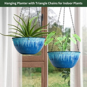 lesoasis lightweight pp hanging planter for easy indoor or outdoor display.