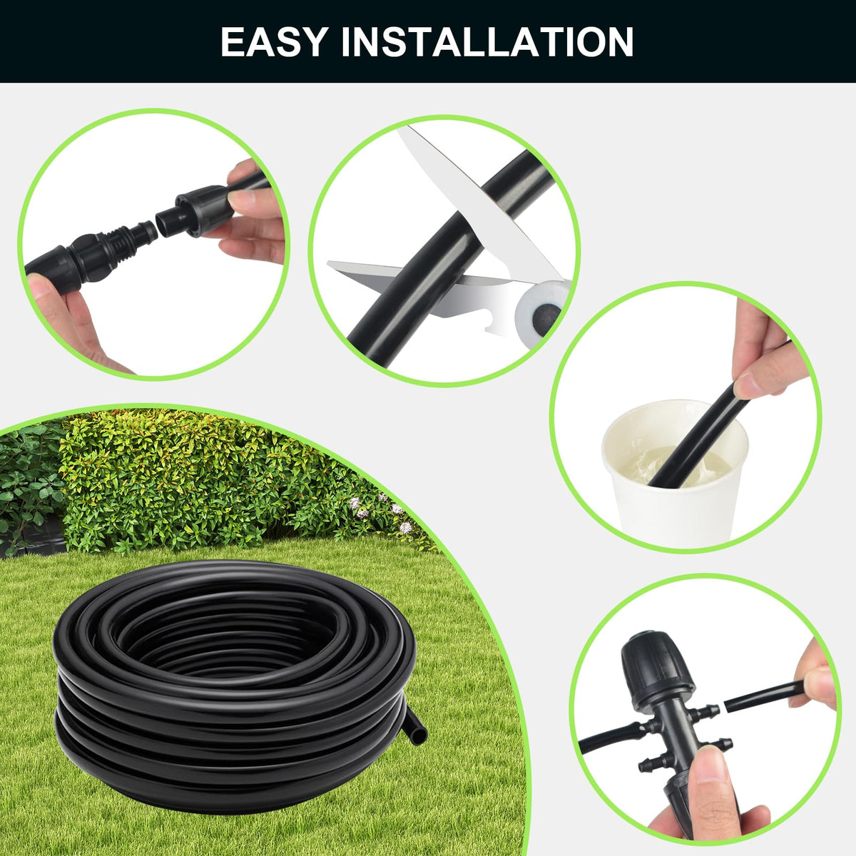 letesult 6way connector enabling branched irrigation for larger garden beds