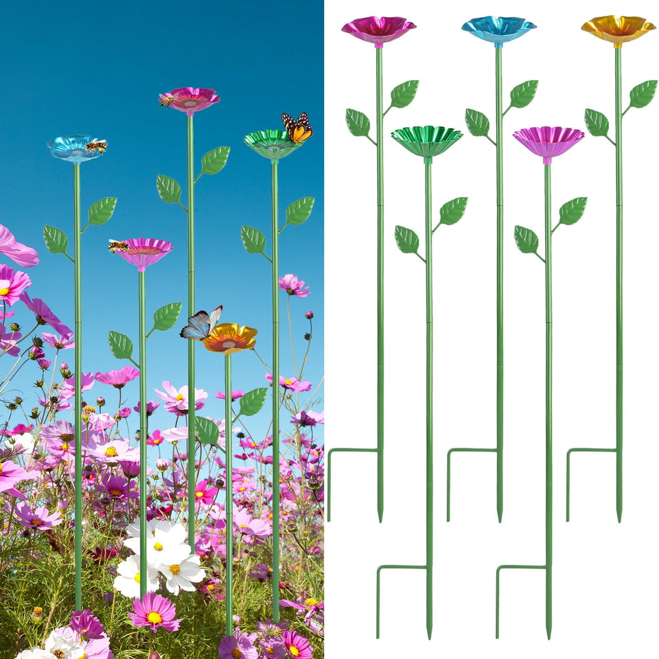 Letesult bee watering station flower design attracts pollinators with vibrant colors.