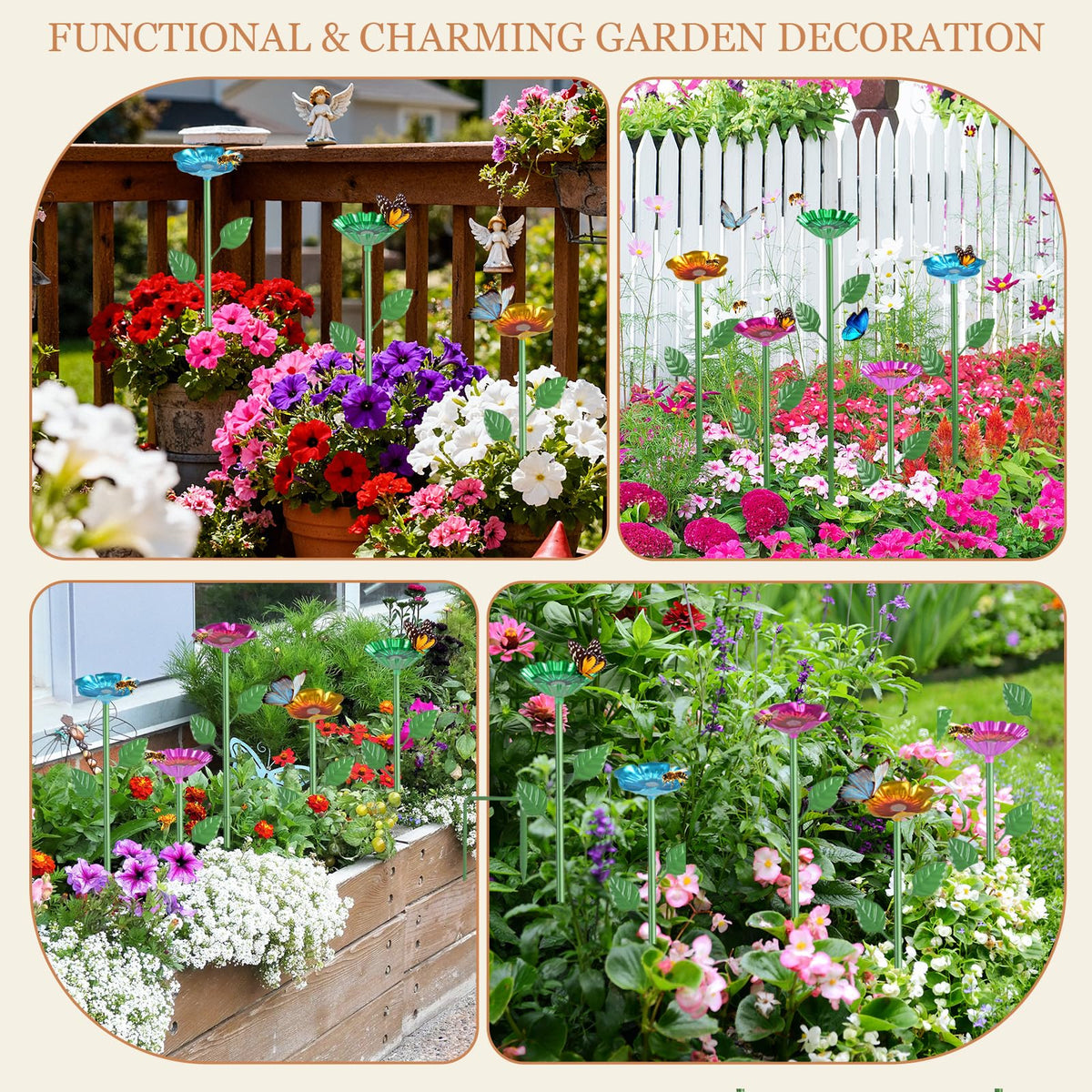 Letesult bee watering station garden decor brightens any outdoor space.