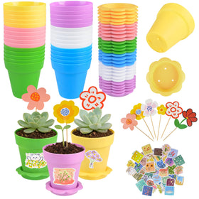 letesult cupcake pot pink for seedling starters and decorative gardening