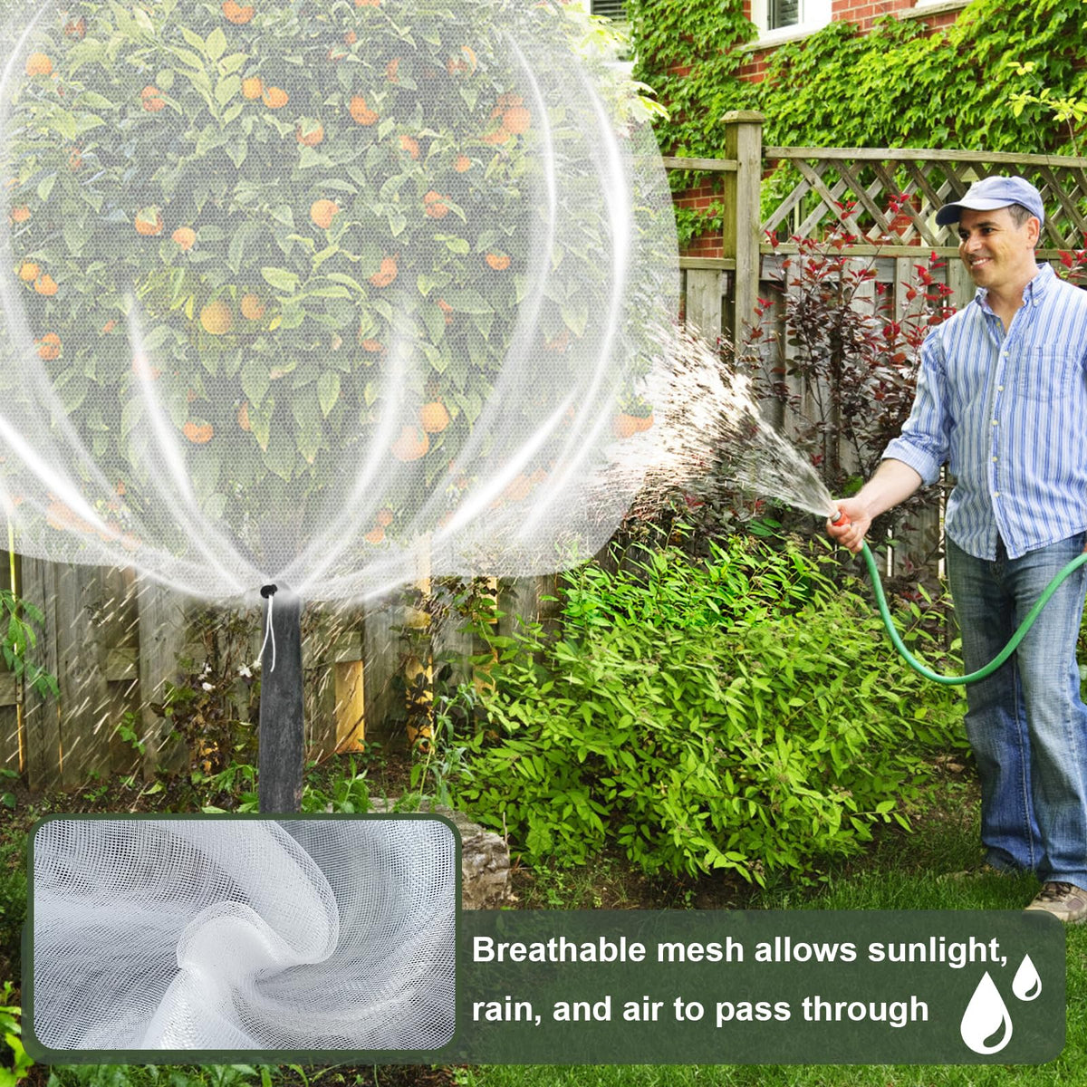 Letesult easy installation netting with zipper and drawstring for quick setup.