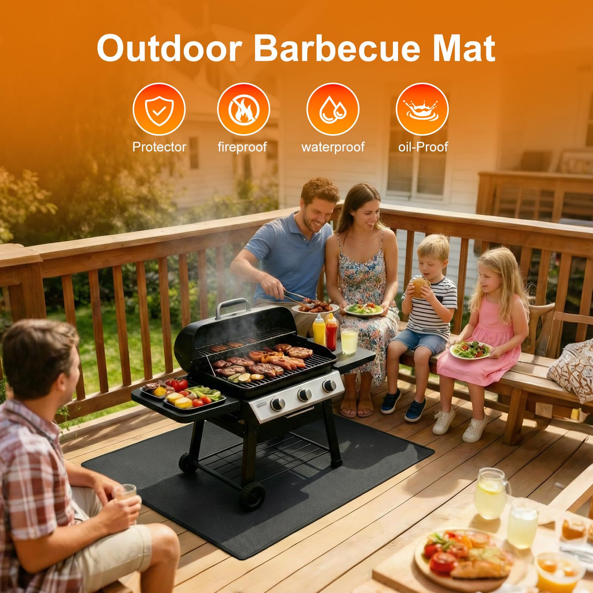 LETITIN 24x31 inch mat covering a wide outdoor area for protection