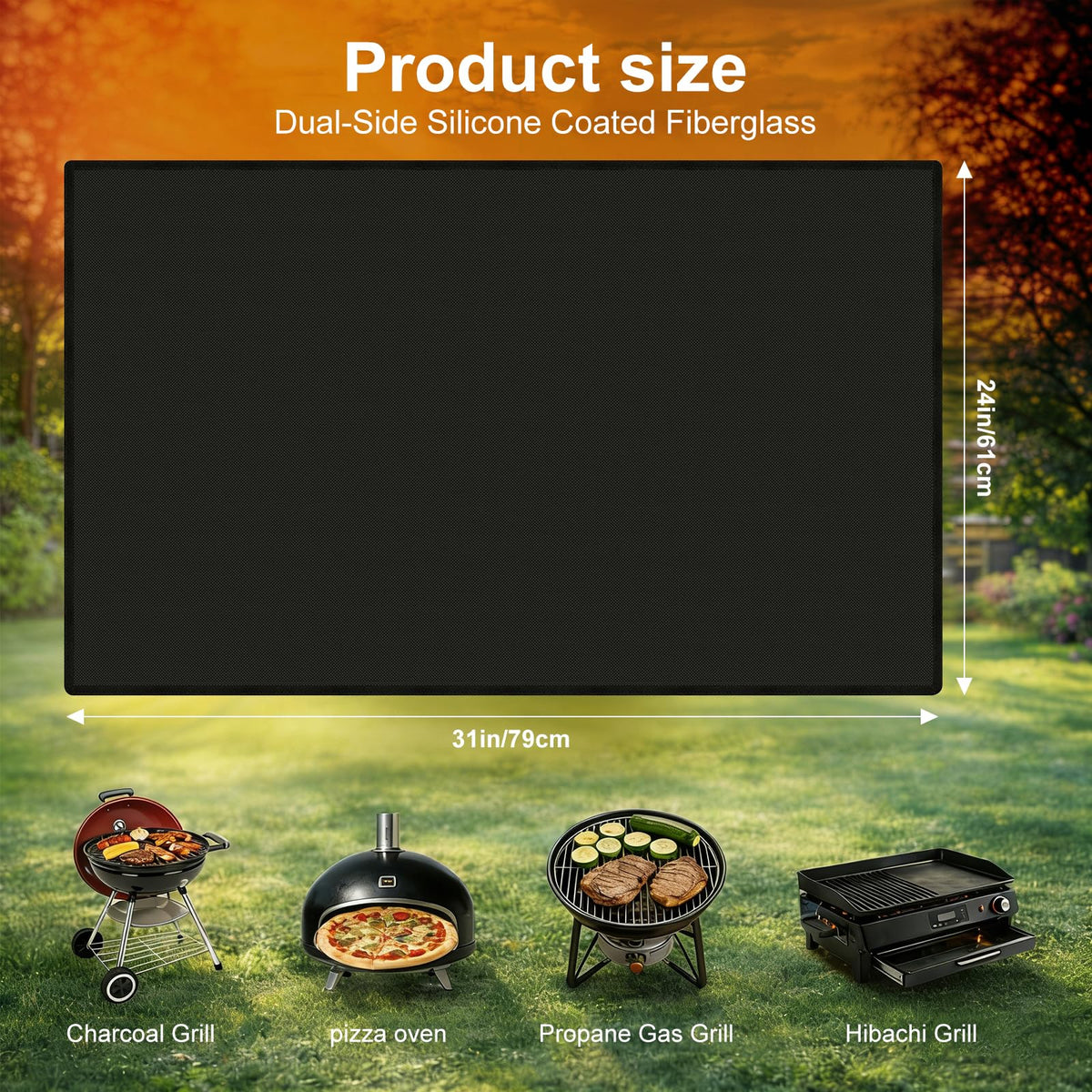 LETITIN fire pit protective layer shielding outdoor surfaces from heat damage