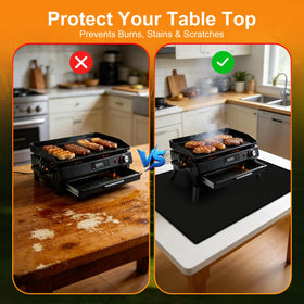 LETITIN silicone-coated non-absorbent surface stays clean and wipe-clean