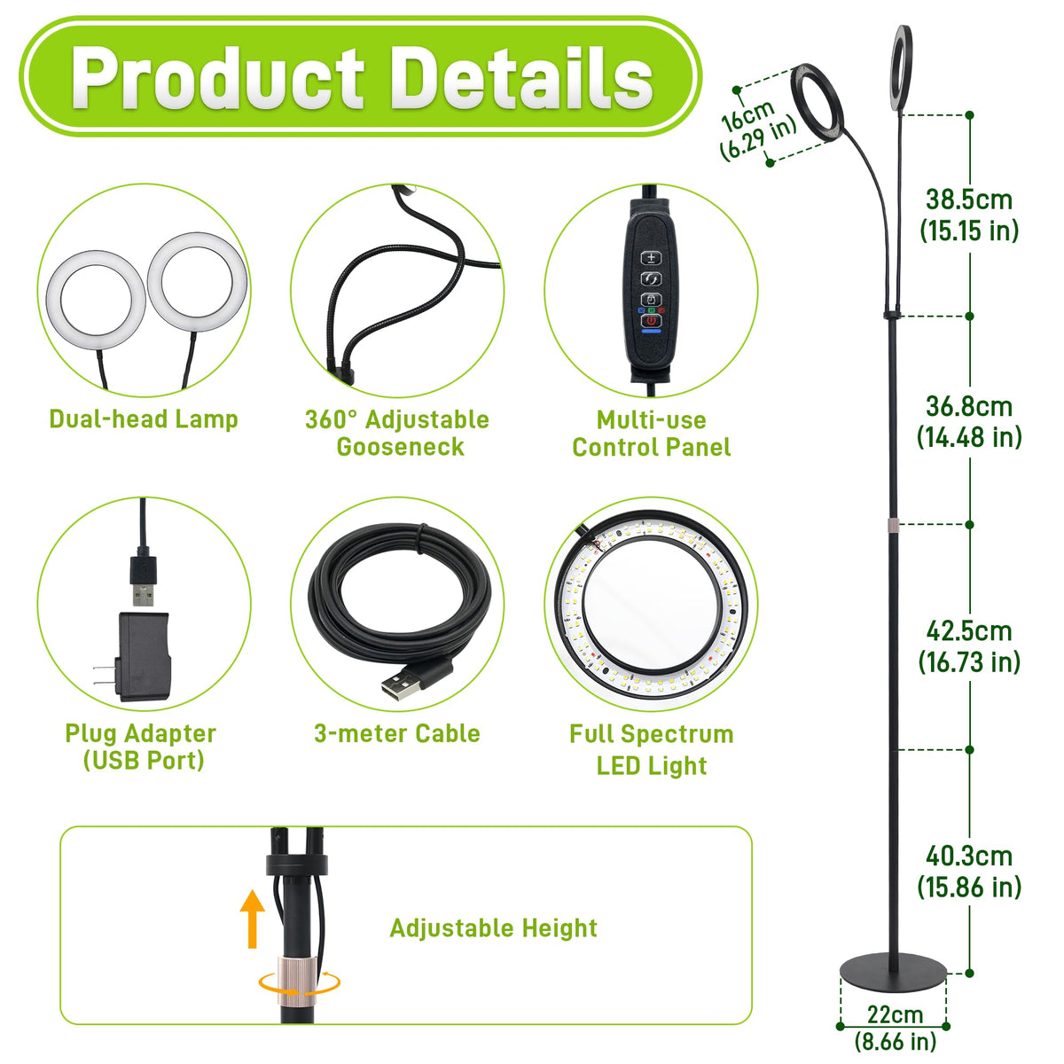 LETKEYS full-spectrum LED highlights 380-800nm for healthy plants