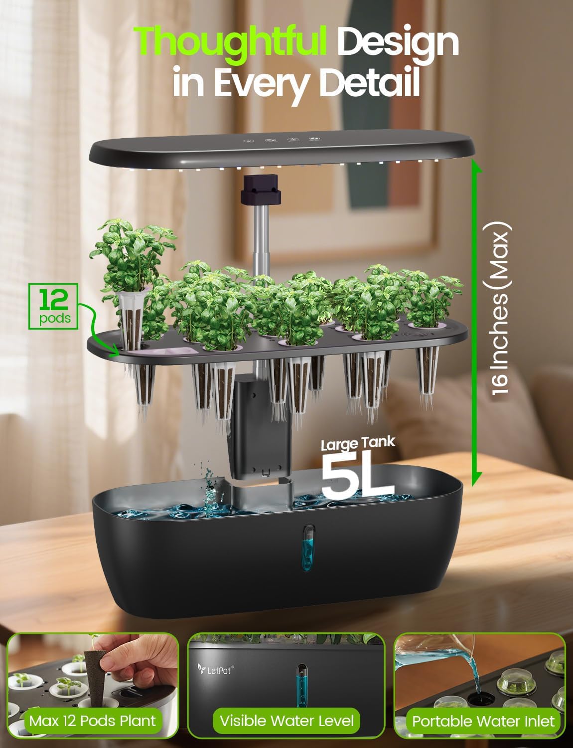 LETPOT LPH-Lite app interface for remote control