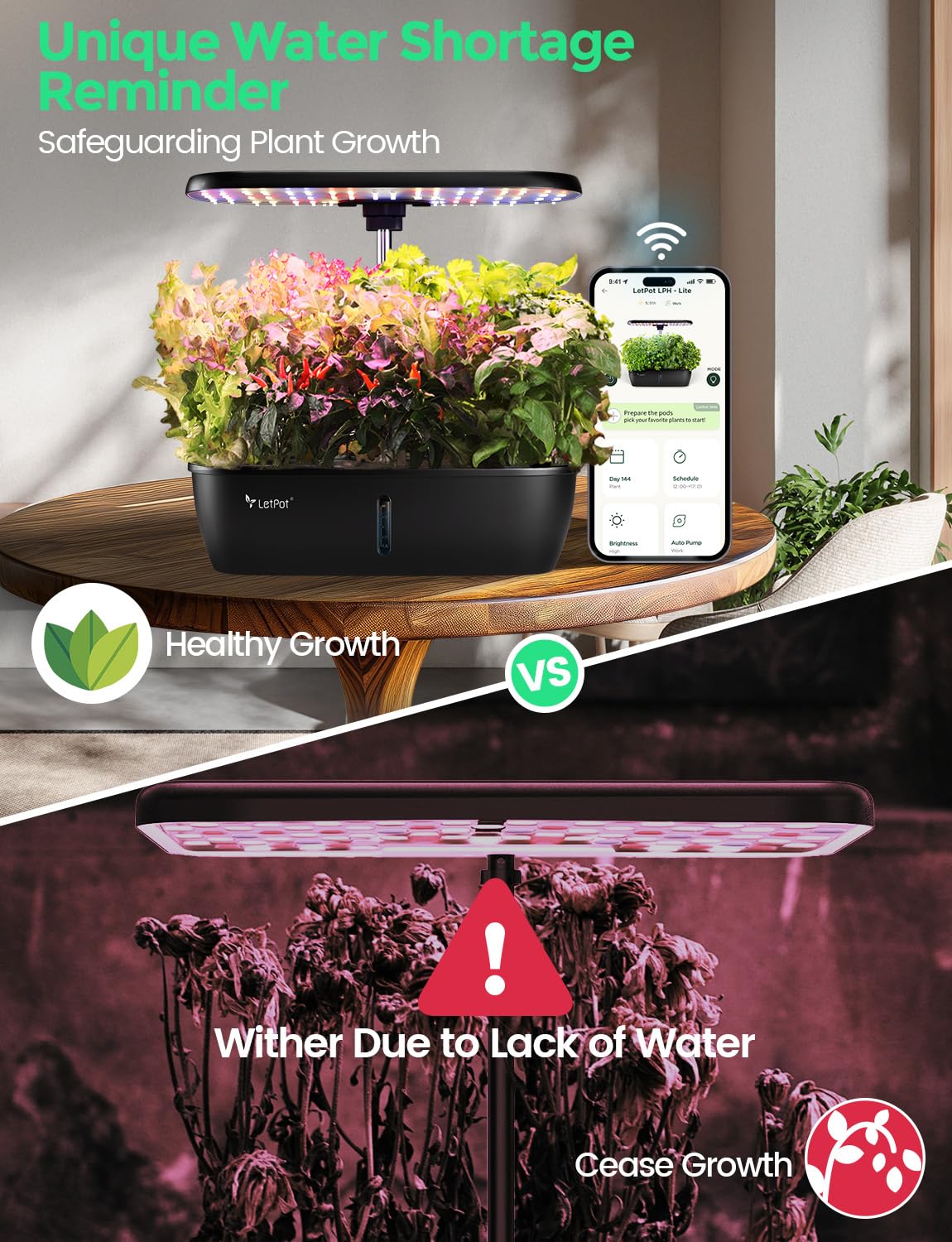 LETPOT LPH-Lite pump system ensuring nutrient circulation