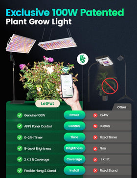 LETPOT app control dashboard enabling easy scheduling and adjustments