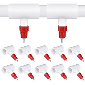 LetsFix 10Pcs chicken nipples waterer kit for reliable flock hydration.