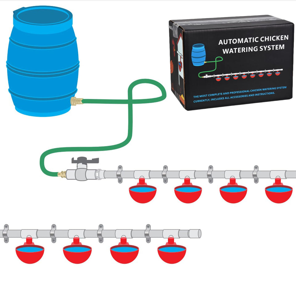letsFix automatic watering system in a chicken coop for steady water flow