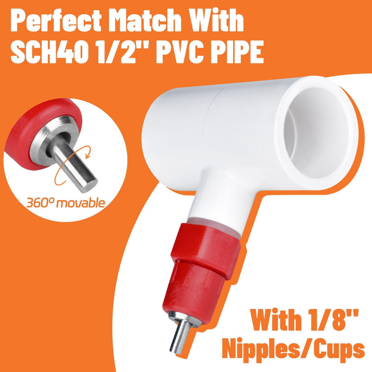 LetsFix chicken nipple tee waterer assembly shows easy setup and leak-free use.