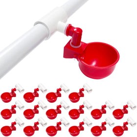 letsFix chicken water cups with PVC tee for a clean, leak-free coop.