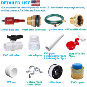 letsFix flexible adapters support diverse water storage options for coops