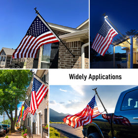 LETSTRY 180° bracket holder enables flexible flag angles.