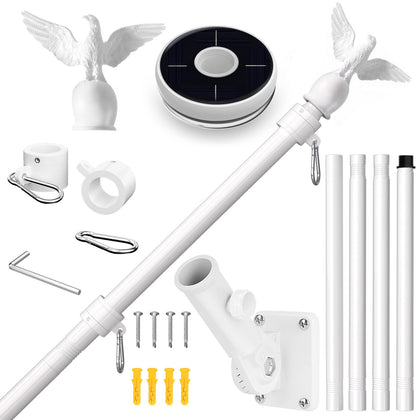 LETSTRY 5ft flag pole kit outdoors for daytime flag display