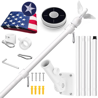 LetSTRY 5ft flagpole assembly for quick porch display.