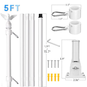 LETSTRY solar light on flag pole provides nighttime visibility