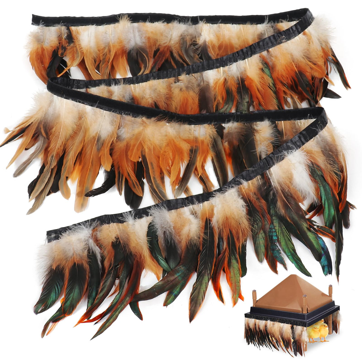 Lettry 6.5ft feathers for chick brooder provide warm, secure comfort for chicks.