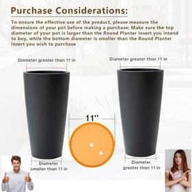 Lettry durable plastic planter insert in bright orange for long lasting use
