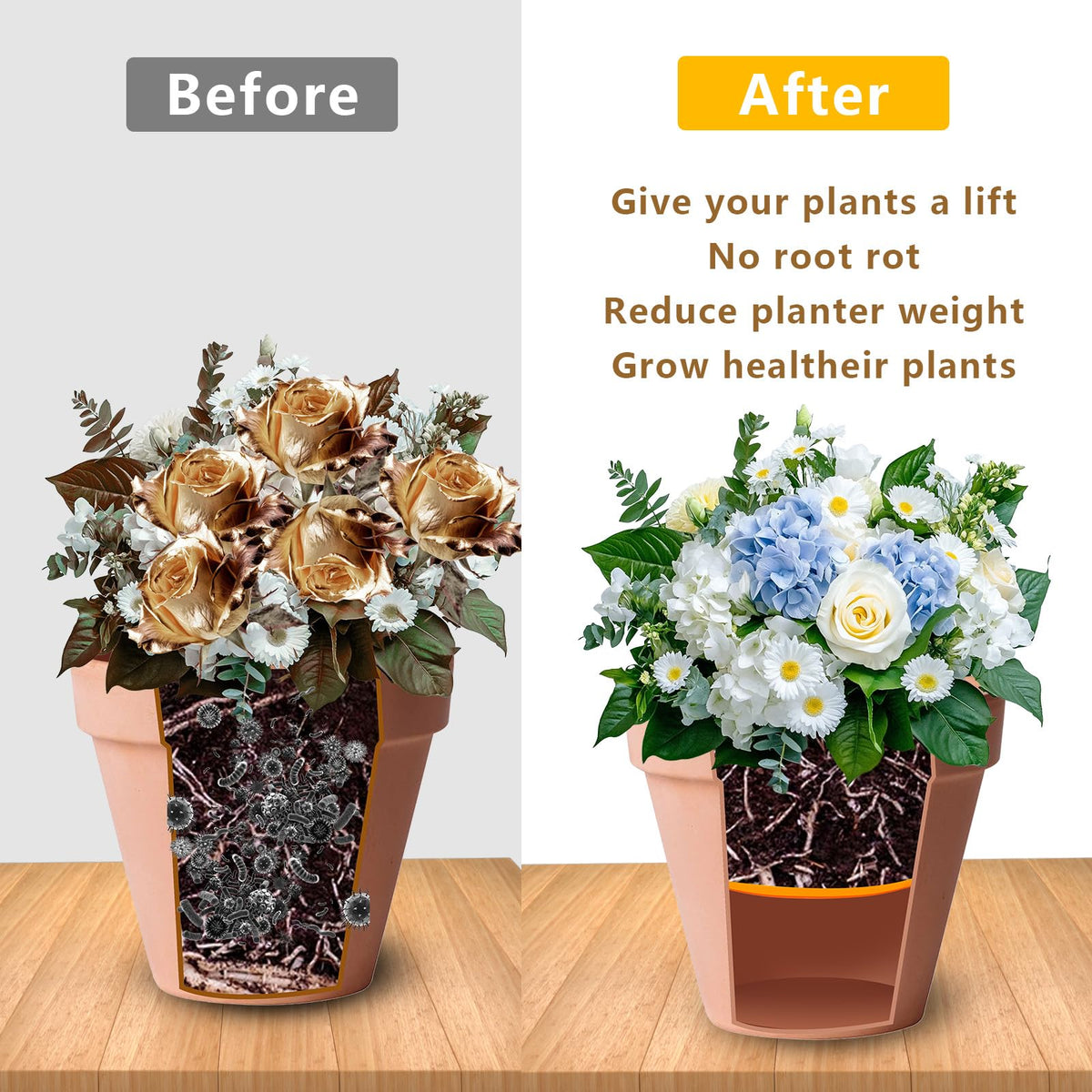 Lettry lightweight planter insert highlights quick setup and easy handling