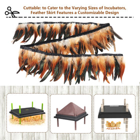 Lettry removable and reusable feather skirt supports storage after use.