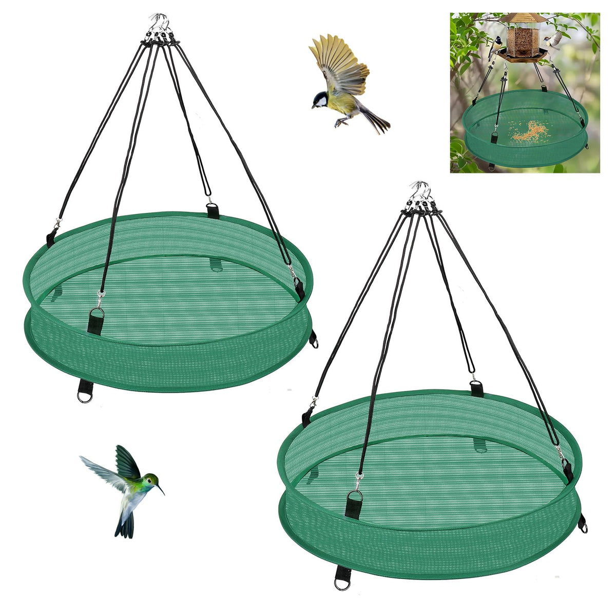 Lettry seed catcher 20in under feeder with 4in depth keeps yard clean
