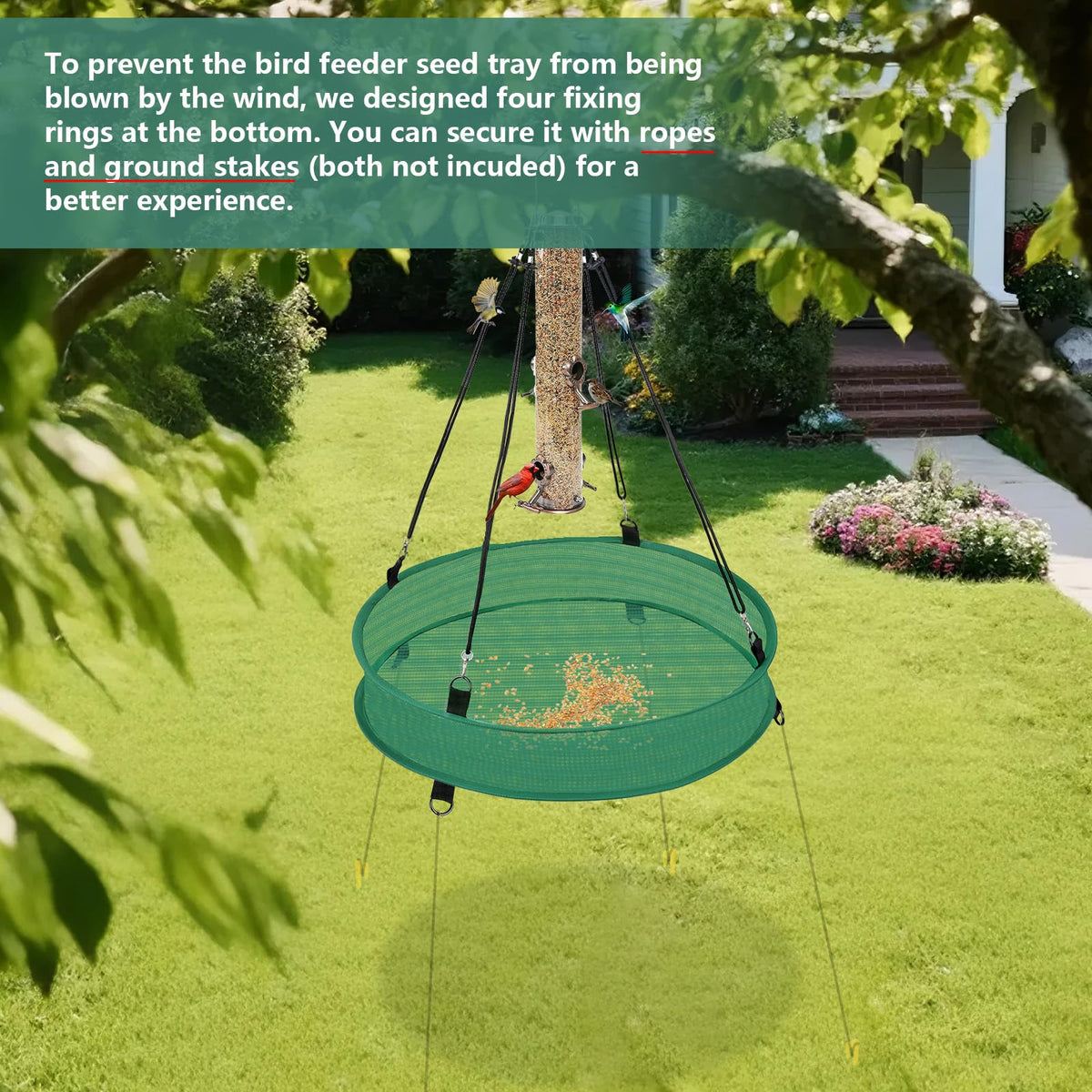 Lettry seed catcher 30in under feeder for large feeding zones