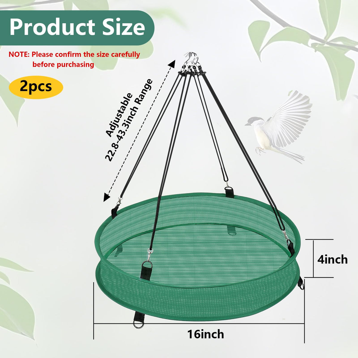 Lettry seed catcher mesh close-up shows durable polyester construction for outdoor use.