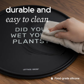 Lettuce Grow food-grade silicone mat used in a kitchen for indoor growing.
